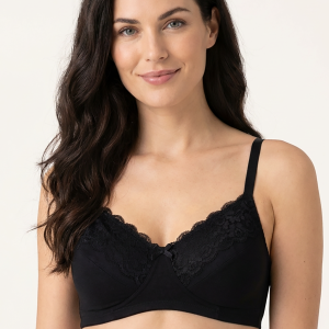 BLS - Caprina Non Wired And Non Padded Cotton Bra - Black Negro