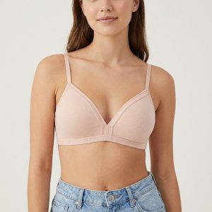 BLS - Alma Non Padded Cotton Bralette - Beige
