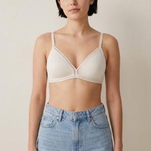 BLS - Alma Non Padded Cotton Bralette - Ivory