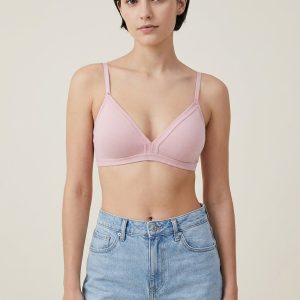 BLS - Alma Non Padded Cotton Bralette - Pink